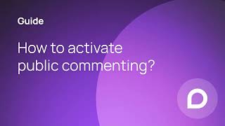 How to activate Public Commenting at Commented