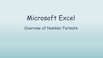 Applying Number Formats in Excel