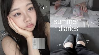 slice of life . ݁˖ | recent makeup, grwm, remnants of summer, out w/friends, sticker diary Update