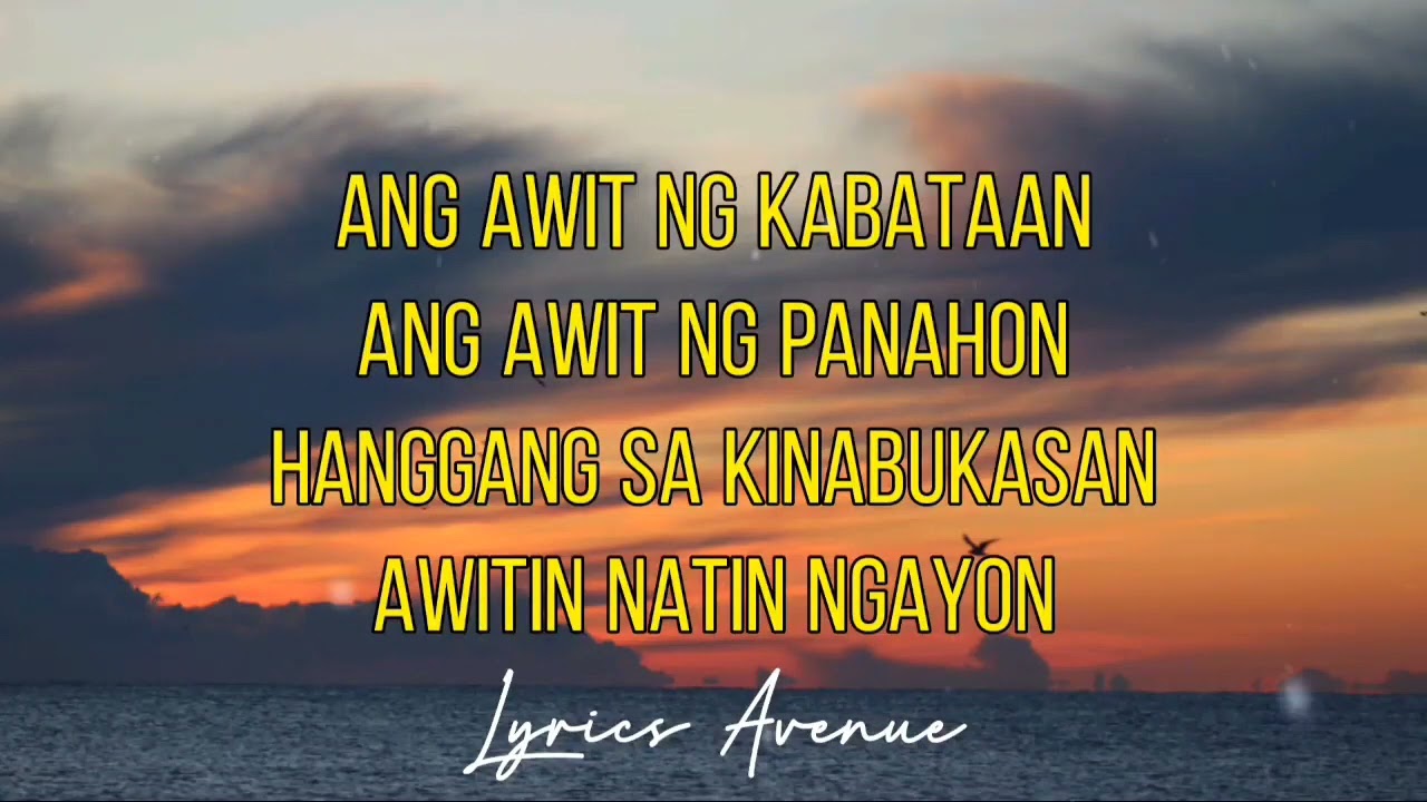 Awit Ng Kabataan By Rivermaya Lyrics - awit tiwisita