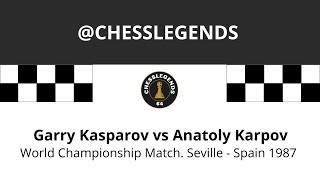 Garry Kasparov vs Anatoly Karpov. World Championship Match. Seville - Spain 1987