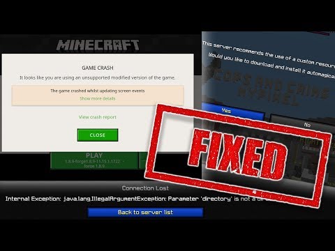 Fix Minecraft Crashes On Server Resource Pack Download Youtube