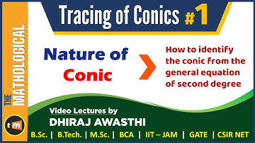 Tracing of Conics #1 | Nature of conic | tracing of conics bsc 1st year |