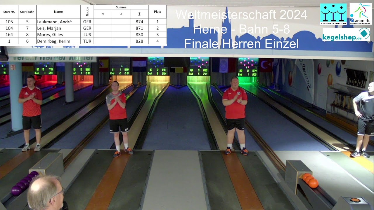Weltmeisterschaft 2024 - Finale Herren Einzel 120 Wurf - Bahn 5-8 - 18.05.2024