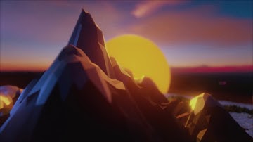 Low Poly Mountain Sunset Loop