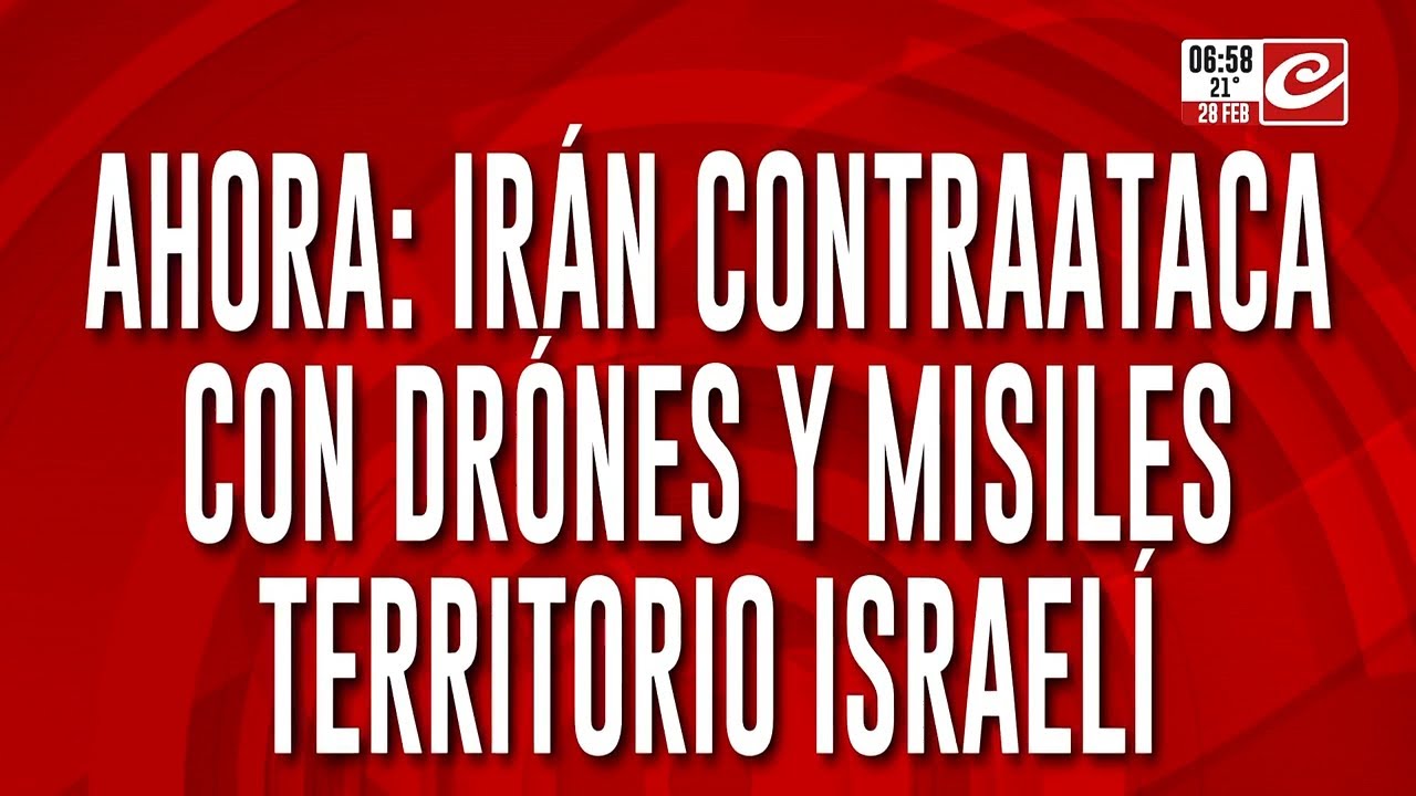 Irán contraataca con drónes y misiles territorio Israelí