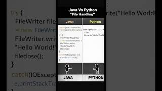 Java vs Python 🔥 | File Handling Comparison #java #python #javadeveloper #coding #softwaredeveloper