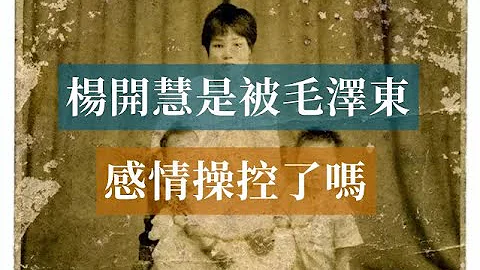 楊開慧是被毛澤東感情操控了嗎？ |#歷史的迴響# 歷史的迴響 - 天天要聞