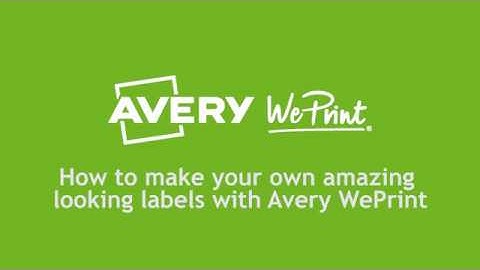 Create your own jar labels with Avery WePrint