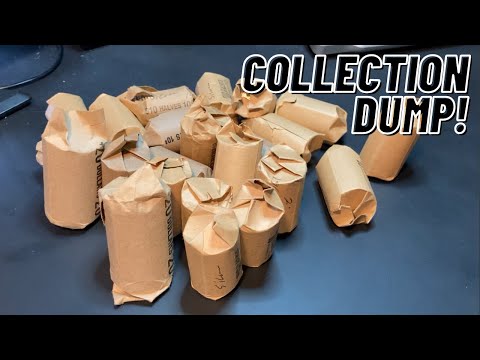 Over 300 Silver Half Dollars Found At The Bank! Collection Dump!