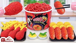 Best Of Combo Food  How To Make Mini Fried Chicken With 2x Spicy Buldak Ramen  French Fries