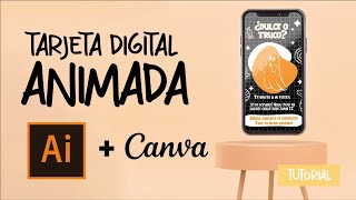 Crear tarjeta digital animada en adobe illustrator + CANVA - SUPER FÁCIL