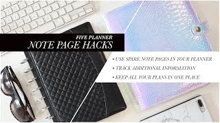 Celebrity 5 PLANNER NOTE PAGE HACKS | How to Use Planner Note Pages Wealth