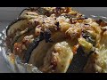 Запеченные  кабачки с фаршем и сыром в духовке