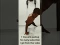 1 Subscriber = 1 One Arm Push-Up #calisthenics #viral #shorts