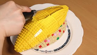 Lego Omelet Rice  Lego In Real Life / Stop Motion Cooking  ASMR