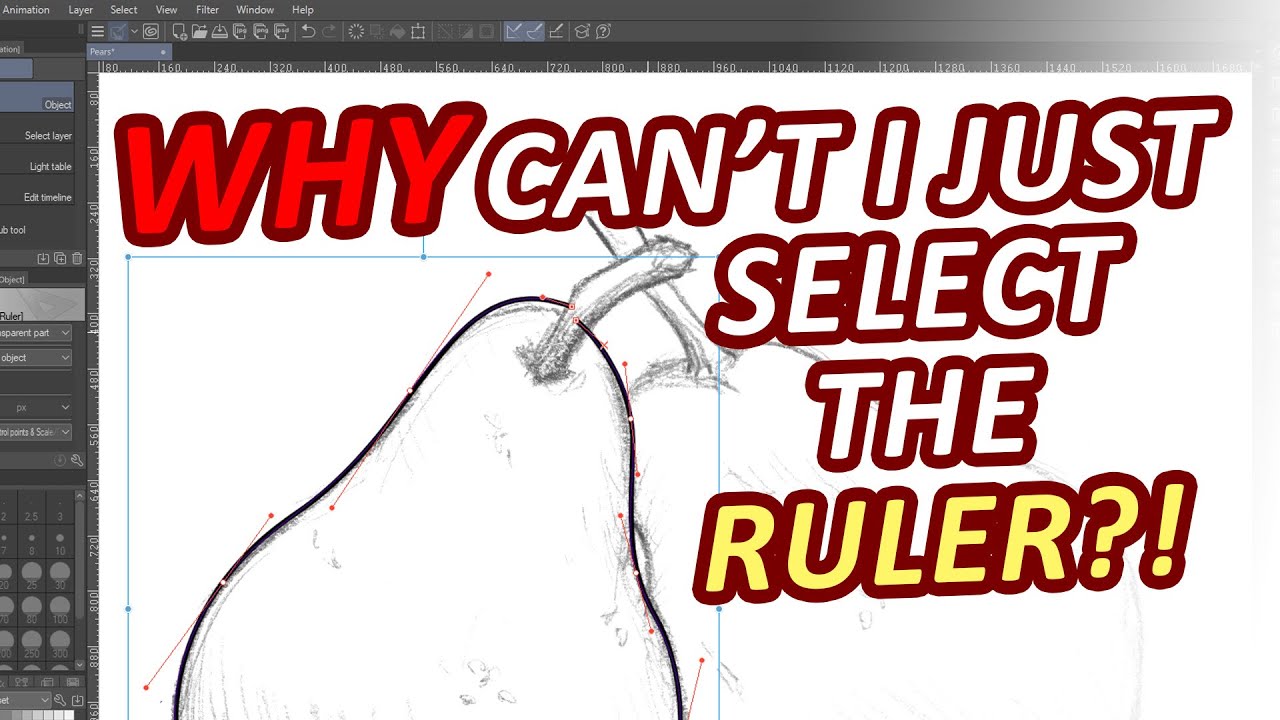 How to Select the Ruler in Clip Studio Paint (And Nothing Else!) - YouTube