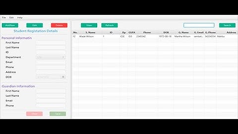 STUDENT REGISTRATION SYSTEM IN JAVA WITH SOURCE CODE