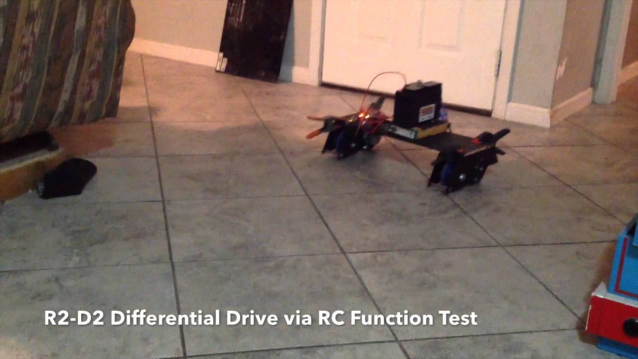 R2 D2 Differential Drive via RC Test #1 - YouTube