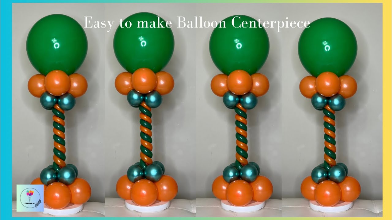 Easy to make Balloon centerpiece (Cómo hacer un centro de mesa con