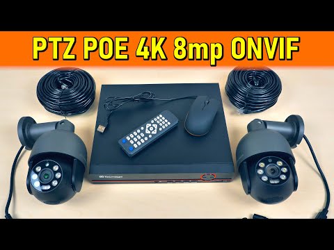 💥 4K POE ONVIF XMEYE ICSEE 👉 УМНАЯ СИСТЕМА ВИДЕОНАБЛЮДЕНИЯ Techage С ПОВОРОТНЫМИ КАМЕРАМИ