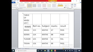 STD 5 COMPUTER CH 6 TABLES IN MS WORD  PART 4