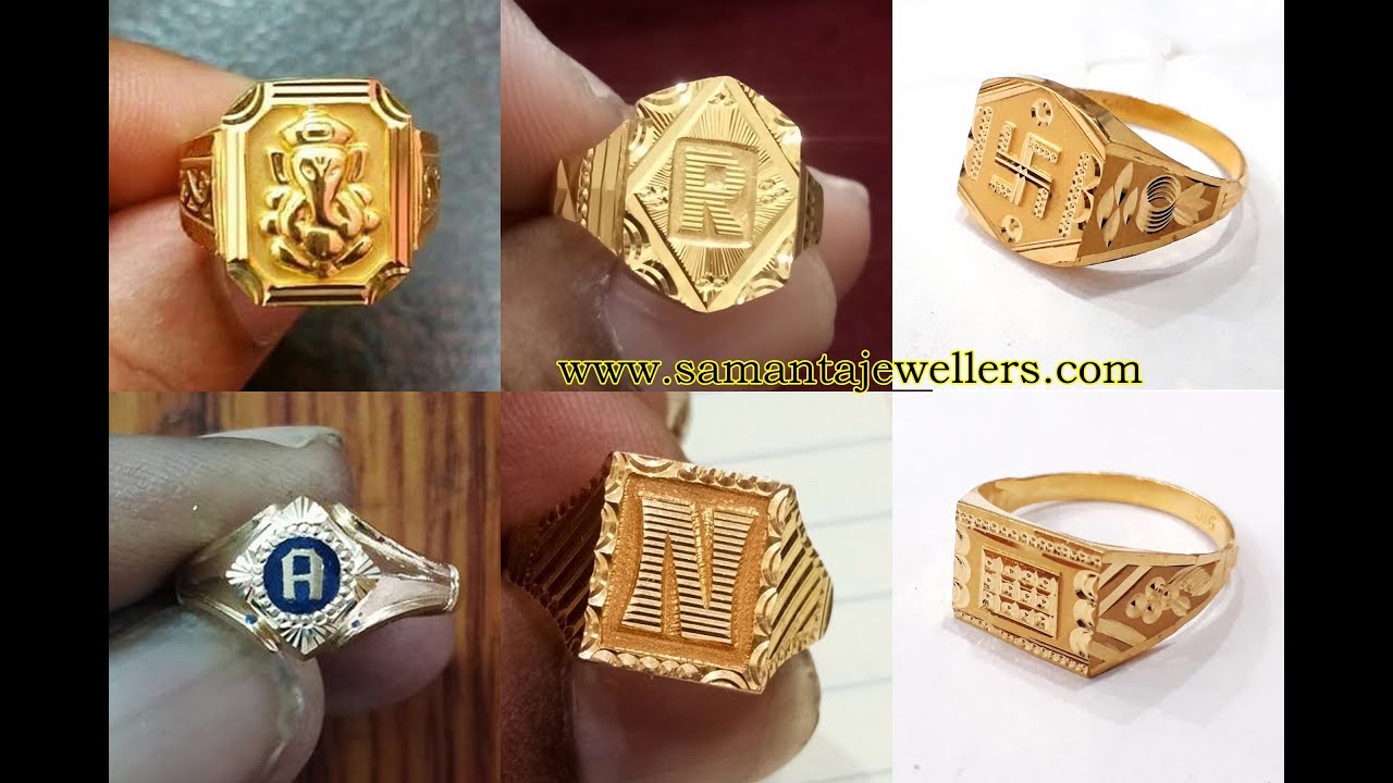 Blessed Om Men Gold Ring