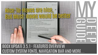 Boox Update 3.5.1: Features Overview, Custom System Fonts, Navigation Bar, and More Niceties