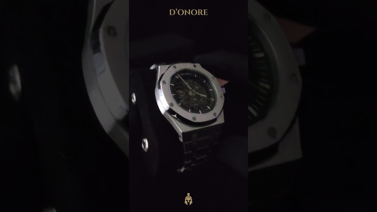 SEIKO MOD | Royal Oak Skeleton Black ● O relógio fala; o artesão traduz.