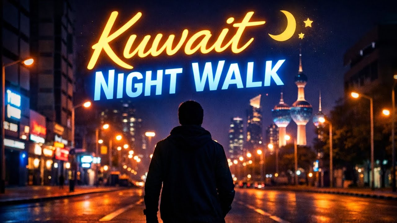 Kuwait Nightlife Walking Tour 🌃 | Empty Streets, Chill Vibes