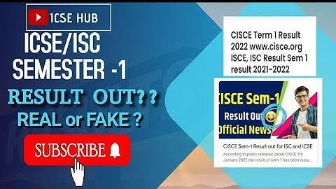 ICSE/ISC Semester 1 Result out || Real or Fake?