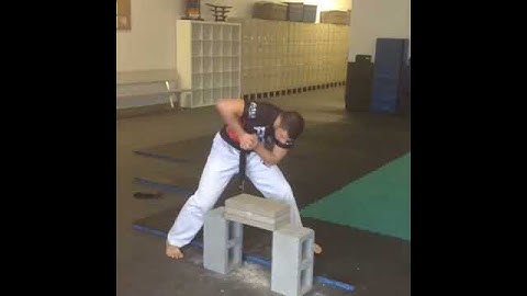 How to break 3 concrete blocks