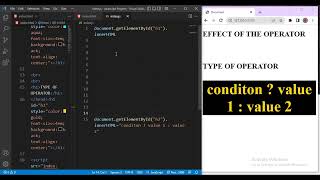 Ternary Operator In JavaScript  @EMECHICODE
