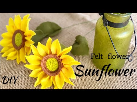 夏を楽しむdiy フェルトで作るひまわり 縫わない ひまわり Sun Flower Youtube