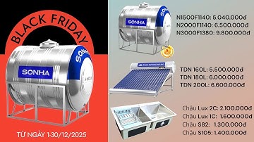 Bồn Nước Sơn Hà Tháng Khuyến mãi Tháng 12.2025 Giá rẻ nhất trong năm