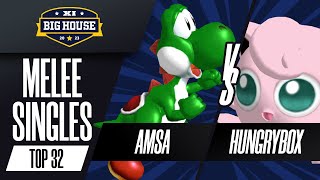 aMSa (Yoshi) vs Hungrybox (Jigglypuff) - Melee Singles Winners Top 64 - The Big House 11