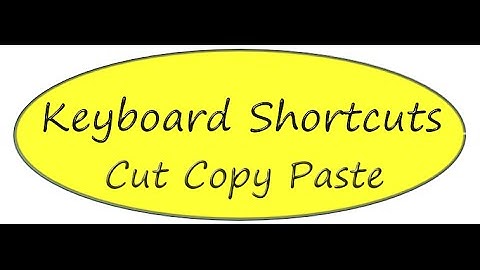 Computer Keyboard Shortcut for : Cut, Copy, Paste, Undo