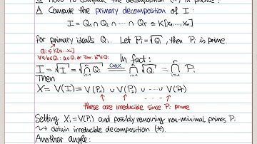 02.05 Irreducible decompositions of affine varieties
