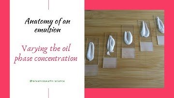 Anatomy of an emulsion: varying the oil phase concentration