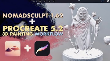 Finally! Nomad Sculpt UV Unwrap + Procreate 5.2 3D Painting Workflow - Speed Painting Video