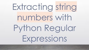 Extracting string numbers with Python Regular Expressions