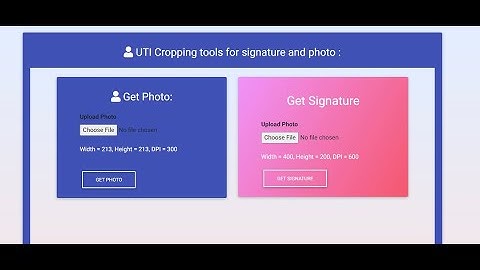 UTI Cropping tools for signature and photo 2022