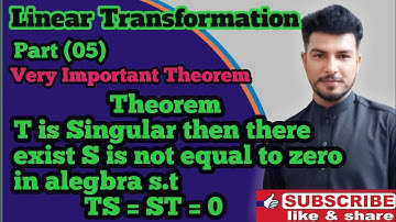 Regular || singular || minimal polynomial,most important theorem part(5) urdu and hindi