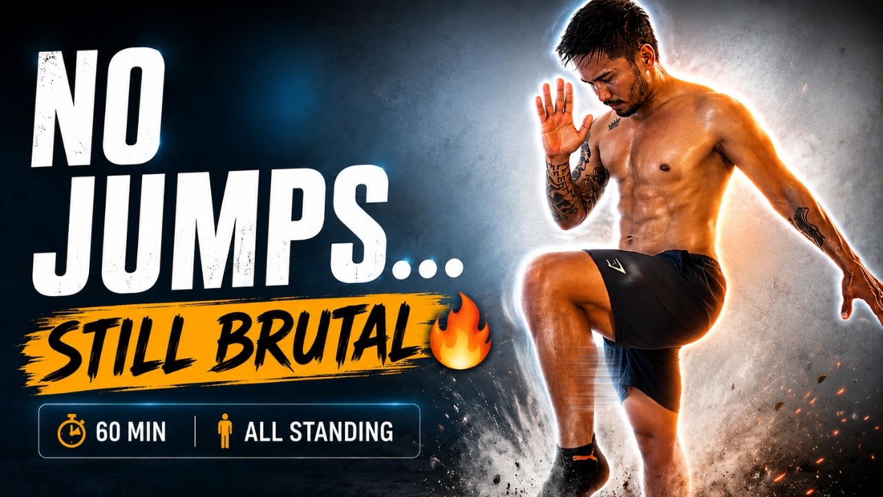 60 MIN NO JUMPING CARDIO HIIT 🔥 All Standing Fat Burner (No Repeats ...