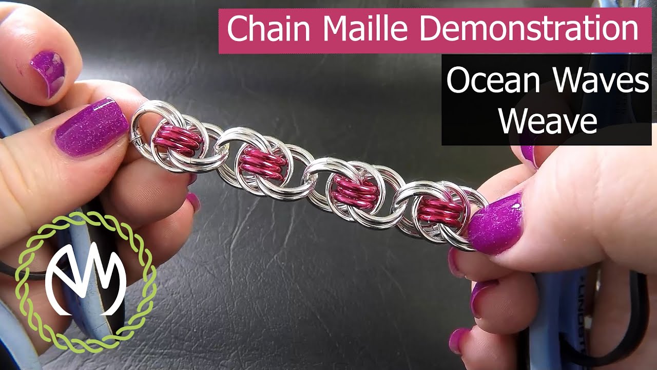 Chain Maille Tutorial - Ocean Waves Weave - YouTube