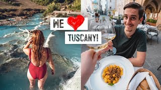 Incredible Spots in TUSCANY! Blue Thermal Baths + Trying Tuscan Pasta in Pitigliano!