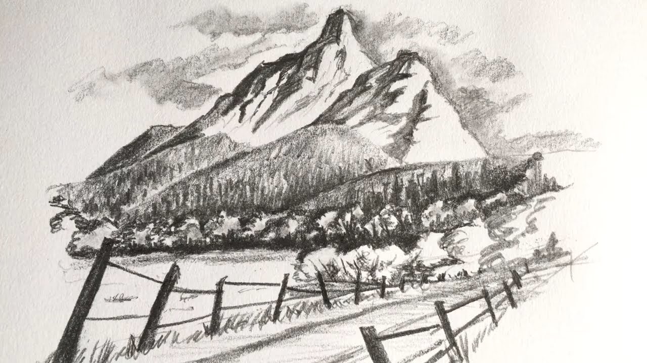 Realistic Mountain Drawings