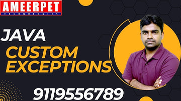 Java Custom Exceptions | By Srinivas | Ameerpet Technologies | Fullstack java Training
