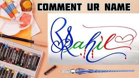 Sahil Name Signature Calligraphy Status | How to Draw, Cursive Calligraphy with Cut Marker