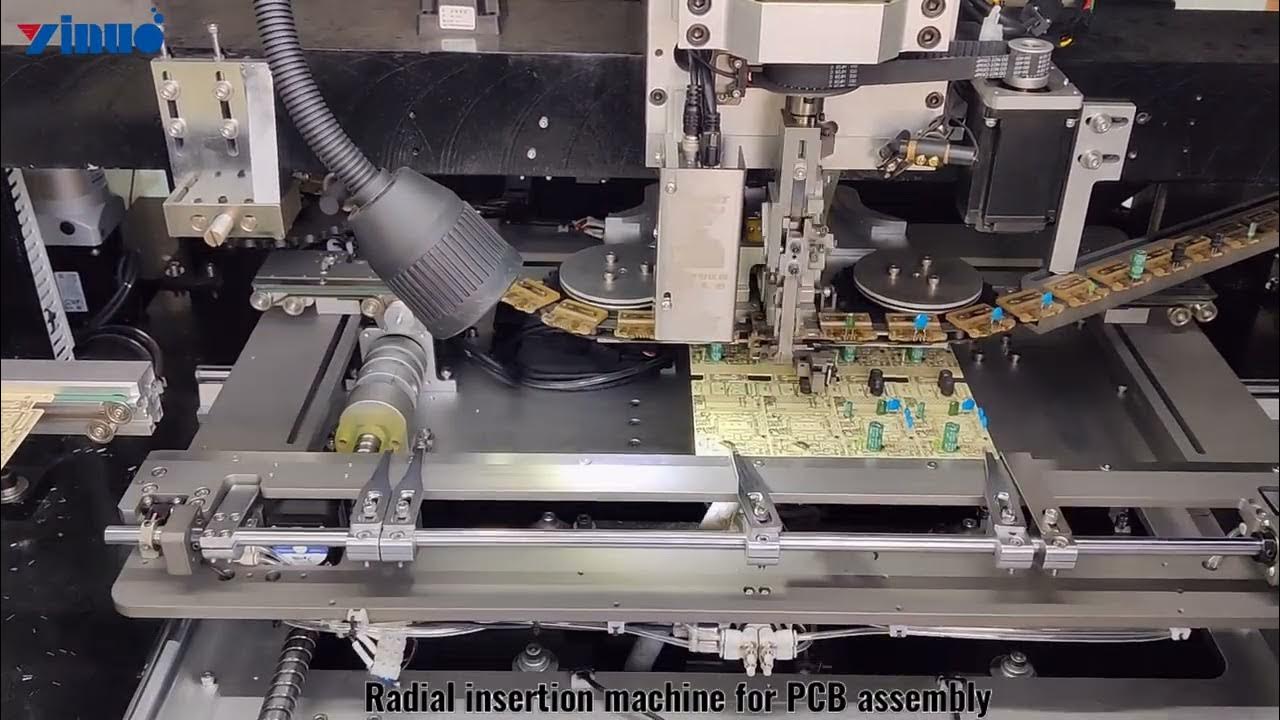 Radial insertion machine for PCB assembly YouTube